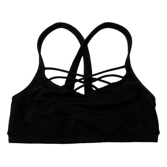 ATHLETA WOMANS SPORTS BRA SIZE MEDIUM BLACK F1 - Picture 2 of 4